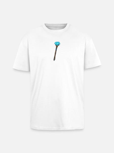 Magischer Kristallstab Blau - Oversized Heavyweight Unisex T-Shirt - Weiß