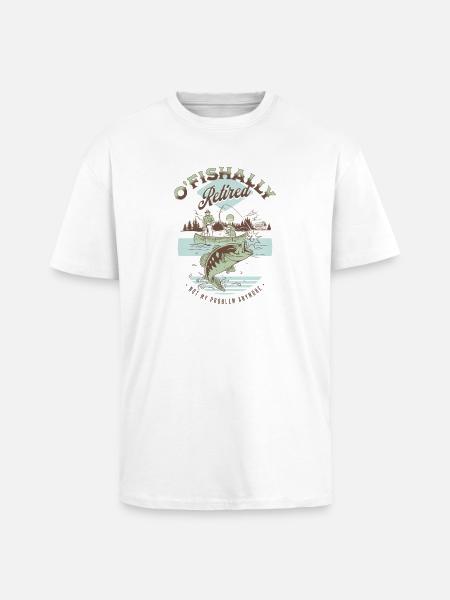 Altersangel-Ruhestand - Oversized Heavyweight Unisex T-Shirt - Weiß