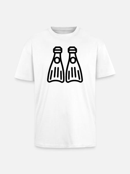 Tauchflossen - Oversized Heavyweight Unisex T-Shirt - Weiß