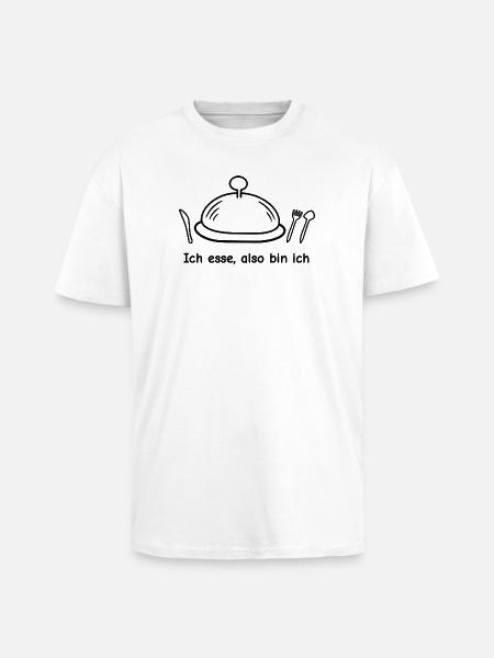 Ich esse, also bin ich - Oversized Heavyweight Unisex T-Shirt - Weiß