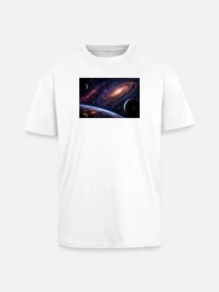 Cosmos - Unisex Oversized Heavyweight T-shirt - white