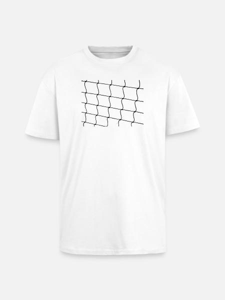 Knit net with knot - Unisex Oversized Heavyweight T-shirt - white