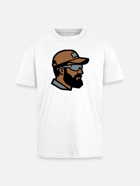 Craftsman Profile Logo - Unisex Oversized Heavyweight T-shirt - white