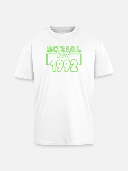 Social Worker 1992 - Unisex Oversized Heavyweight T-shirt - white
