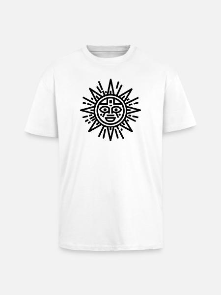 Aztec sun - Unisex Oversized Heavyweight T-shirt - white
