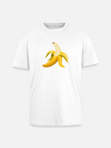 Banana Peeled - Unisex Oversized Heavyweight T-shirt - white