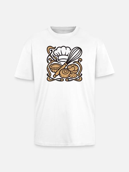 Whisk Baeckerhut Logo - Unisex Oversized Heavyweight T-shirt - white