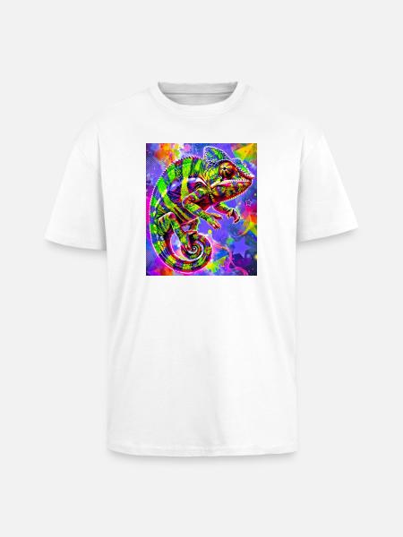 chameleon - Unisex Oversized Heavyweight T-shirt - white