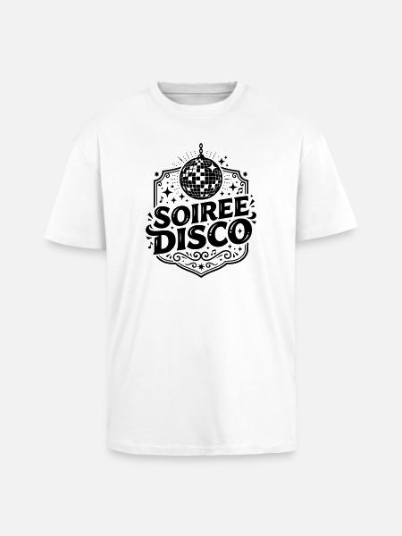 Disco night - Unisex Oversized Heavyweight T-shirt - white