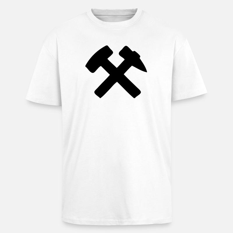 Schlägel und Eisen - Oversized Heavyweight Unisex T-Shirt - Weiß