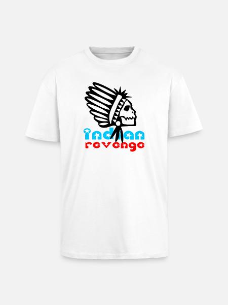 Indian Skull Revenge - Oversized Heavyweight Unisex T-Shirt - Weiß