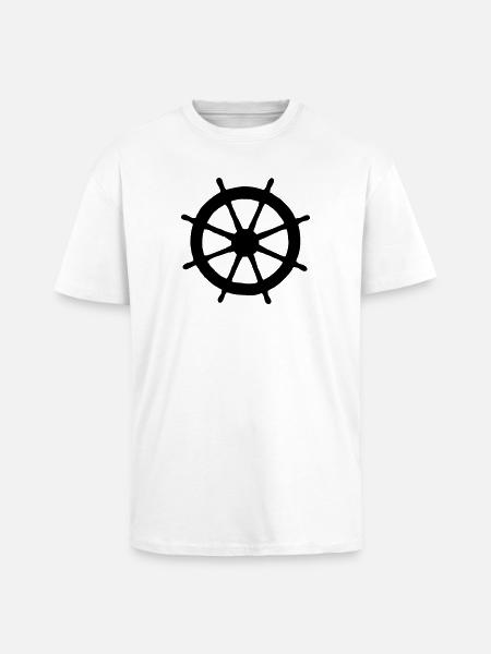 Steering Wheel (FR) - T-shirt unisexe oversize épais - blanc