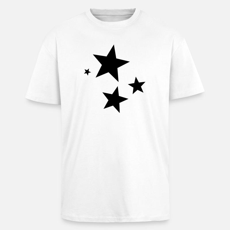 Star points - Unisex Oversized Heavyweight T-shirt - white