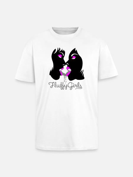 fluffy girls - Oversized Heavyweight Unisex T-Shirt - Weiß