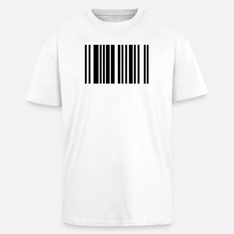 barcode - T-shirt unisexe oversize épais - blanc