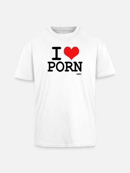 porn - Unisex Oversized Heavyweight T-shirt - white