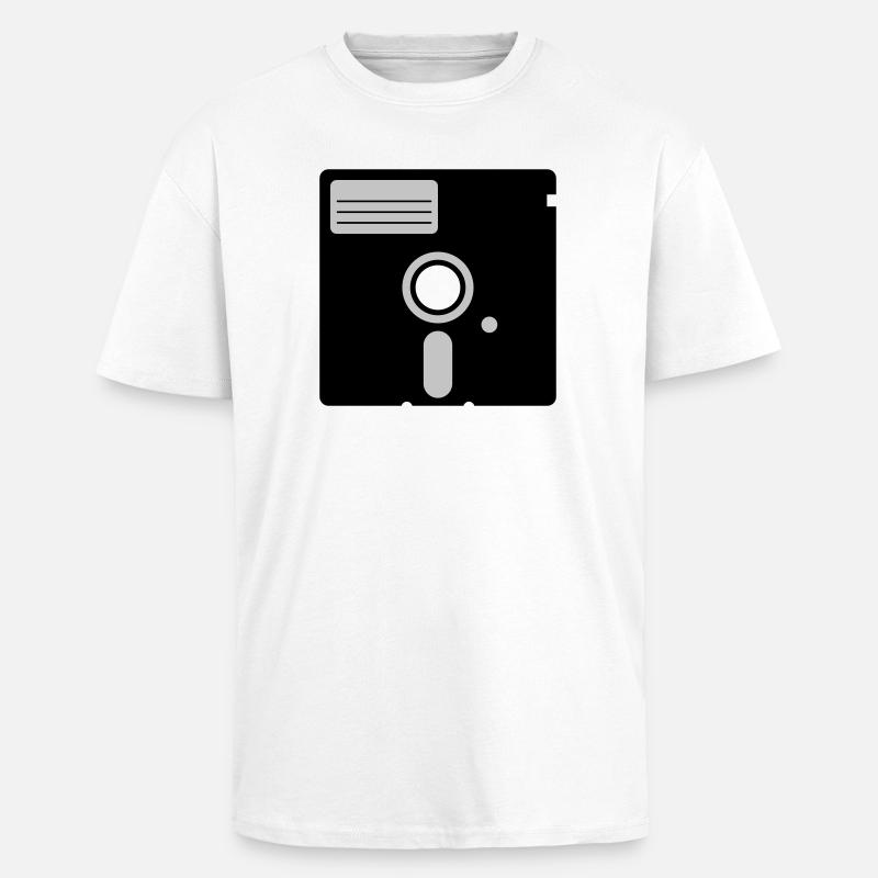 retro floppy disk - Oversized Heavyweight Unisex T-Shirt - Weiß