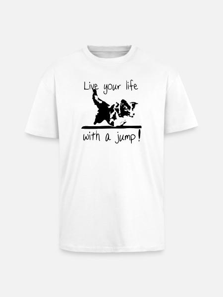 Border Collie - Agility - Oversized Heavyweight Unisex T-Shirt - Weiß