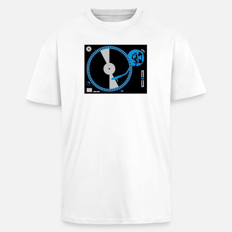 turntables - Oversized Heavyweight Unisex T-Shirt - Weiß