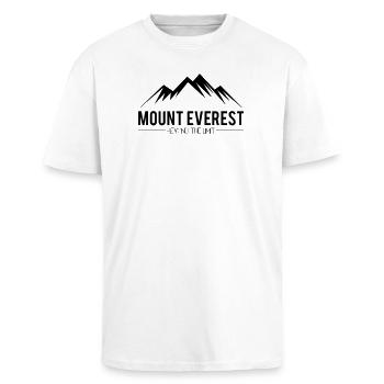 Mount Everest Beyond the Limit - Unisex Oversized Heavyweight T-shirt - white - Front - Alina (178cm) & Michal (187cm)