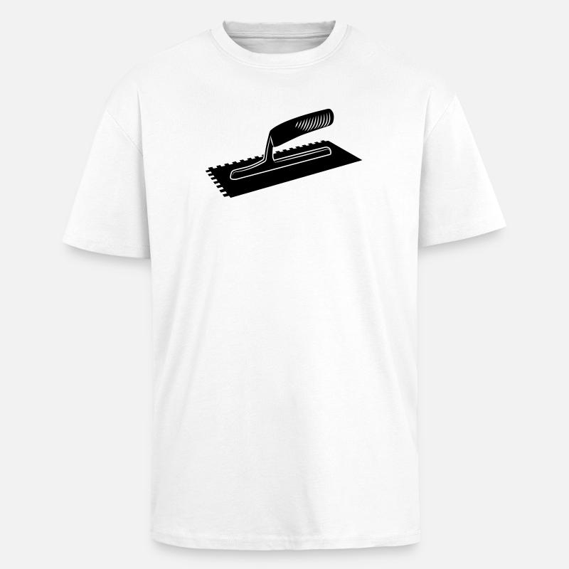 Fliesenkleber oder Leimkamm - Oversized Heavyweight Unisex T-Shirt - Weiß