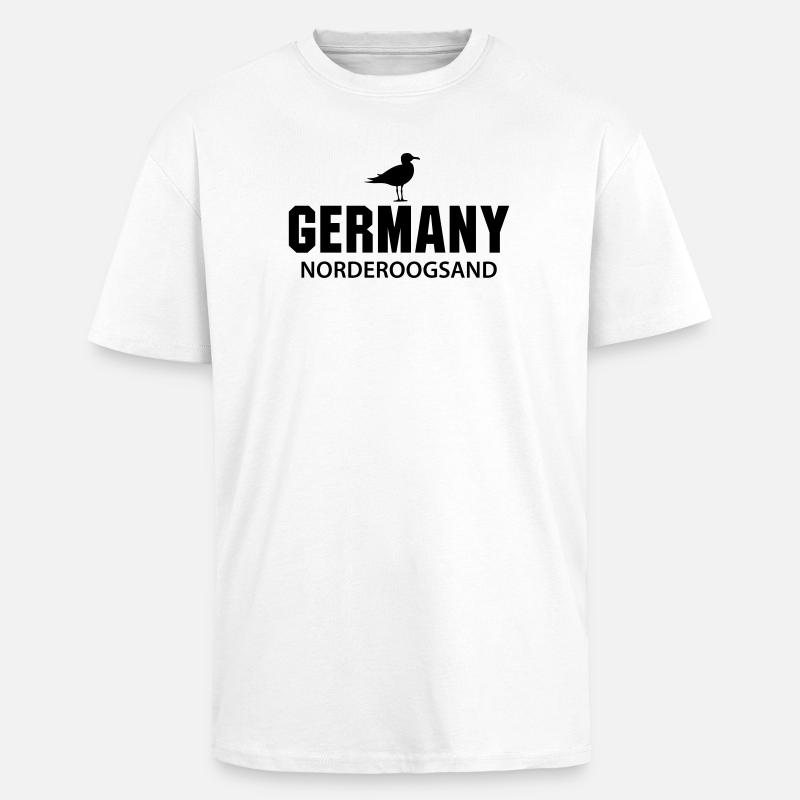 Norderoogsand GERMANY - Oversized Heavyweight Unisex T-Shirt - Weiß