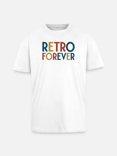 Retro forever - Unisex Oversized Heavyweight T-shirt - white