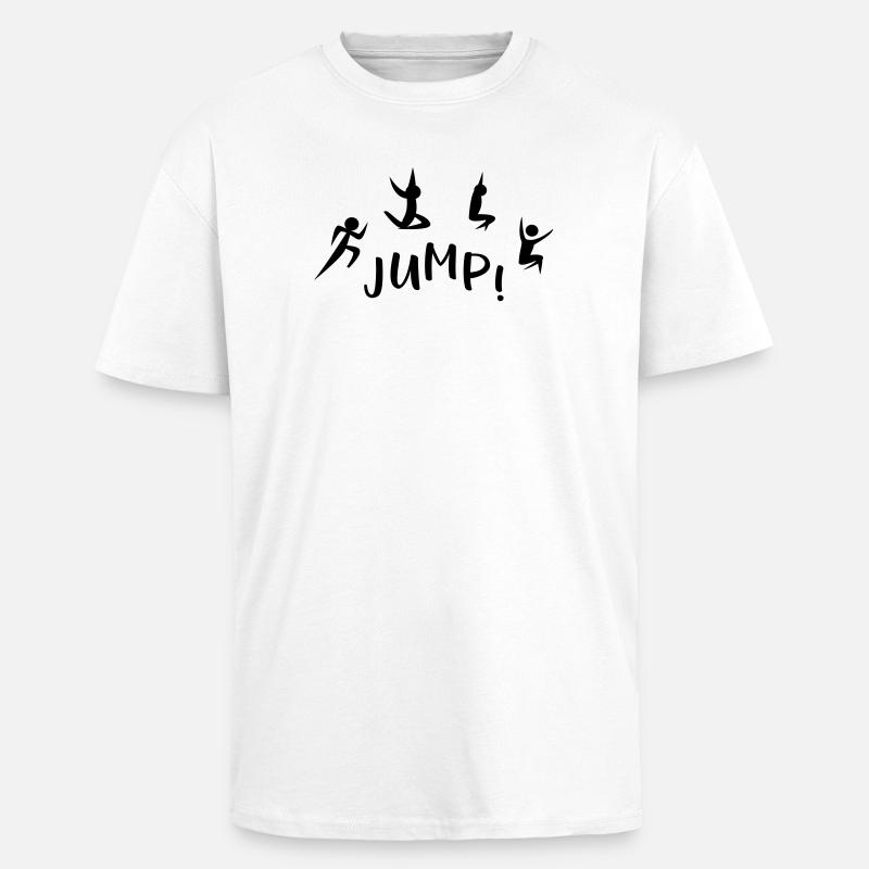 long jump - Unisex Oversized Heavyweight T-shirt - white