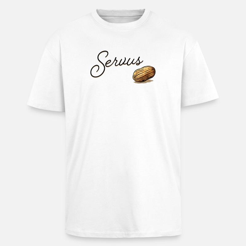 Serius Mandel Script Design - Unisex Oversized Heavyweight T-shirt - white