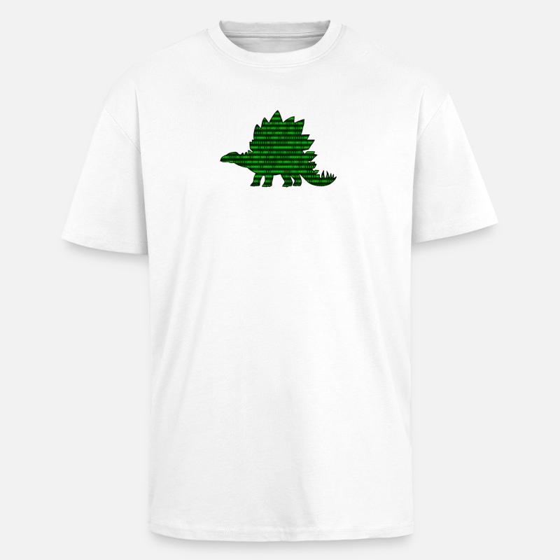 Digital Dinosaur - Oversized Heavyweight Unisex T-Shirt - Weiß