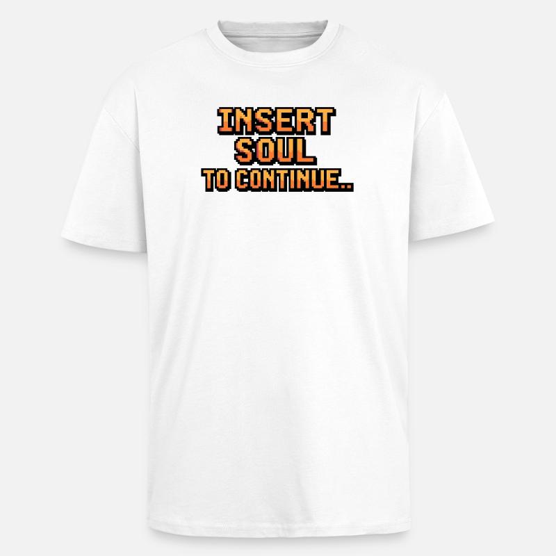 Conception de continuation de l’âme pixélisée - T-shirt unisexe oversize épais - blanc