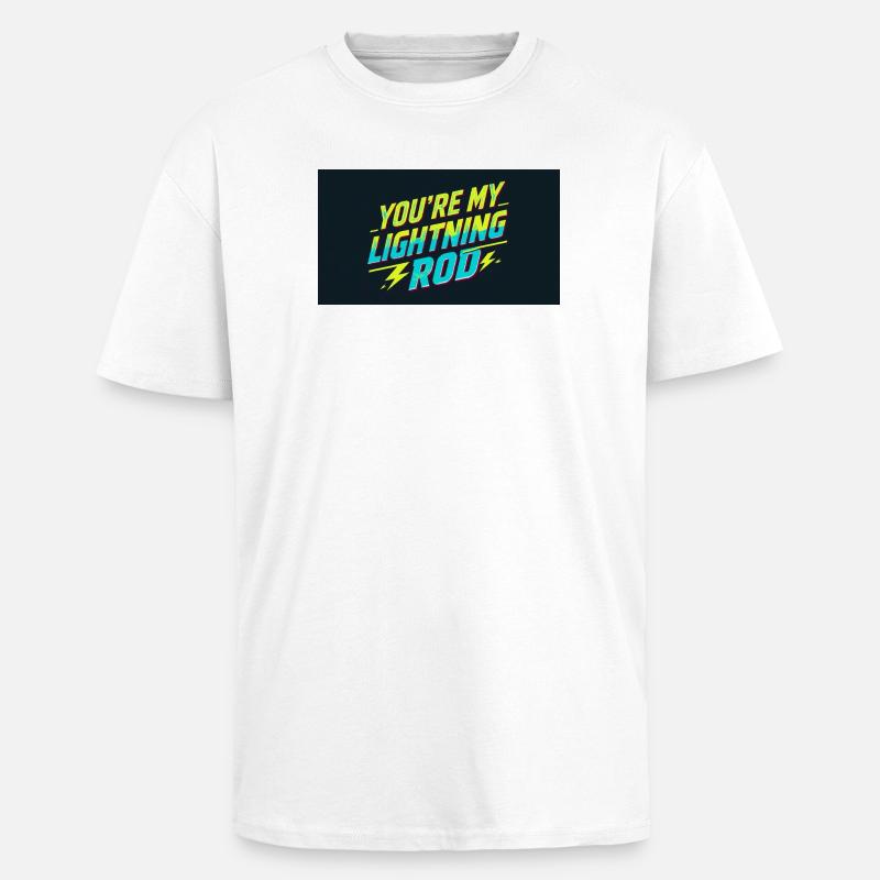 Du bist mein Blitzableiter - Oversized Heavyweight Unisex T-Shirt - Weiß