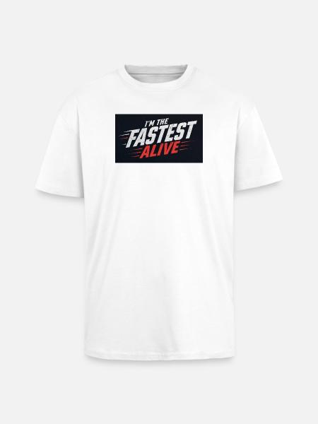 Im the fastest man alive - Unisex Oversized Heavyweight T-shirt - white