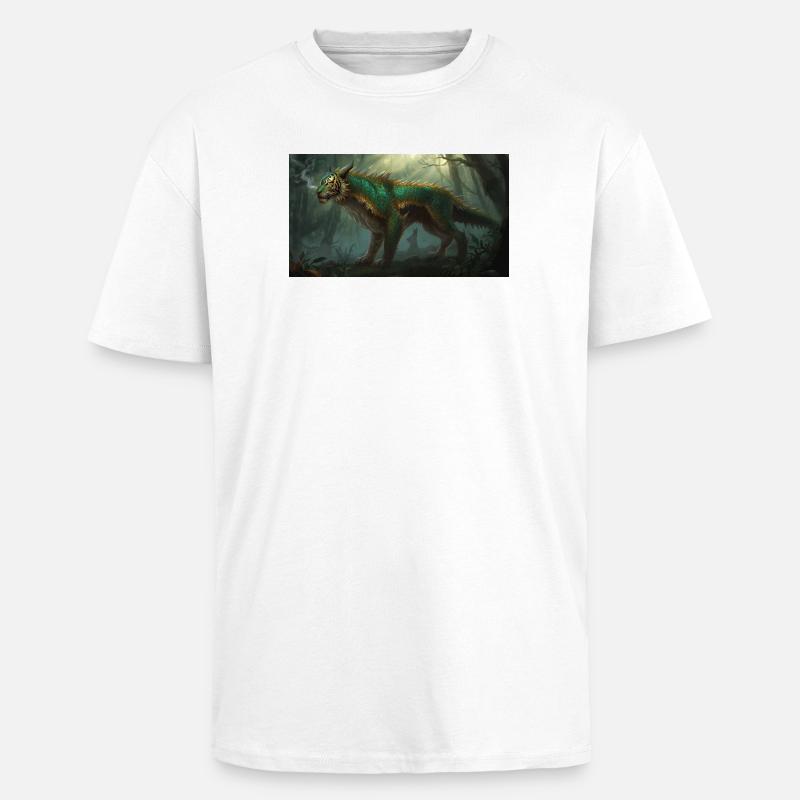 Drachentiger 2 - Oversized Heavyweight Unisex T-Shirt - Weiß