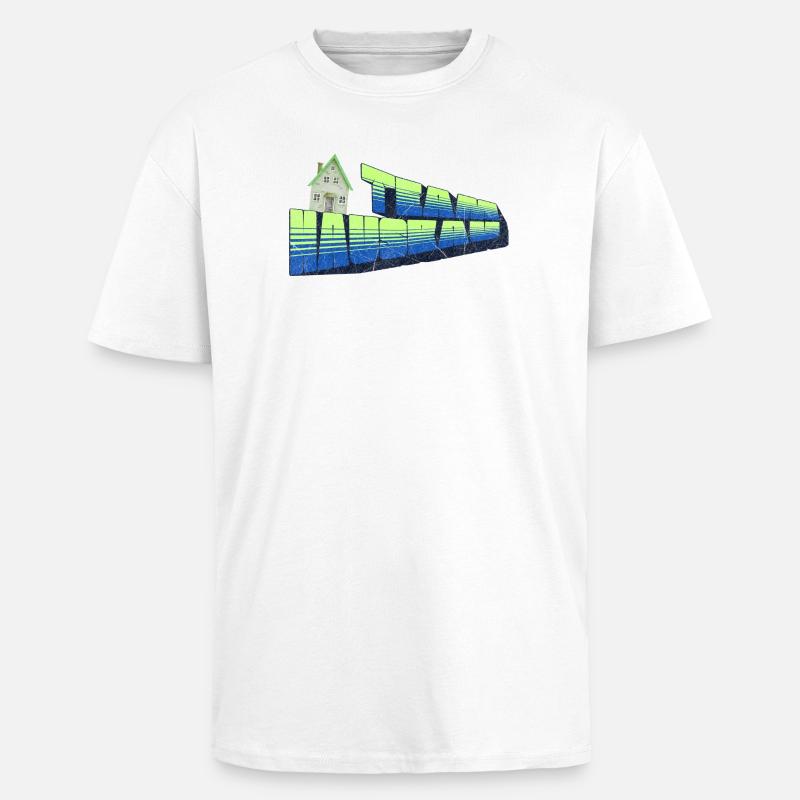 Construction de maisons d’équipe - T-shirt unisexe oversize épais - blanc