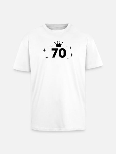 70th Anniversary - Unisex Oversized Heavyweight T-shirt - white