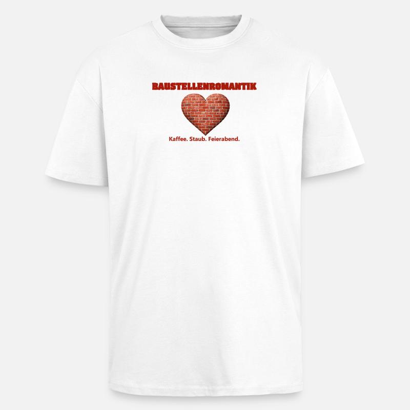 Construction site romance - Unisex Oversized Heavyweight T-shirt - white