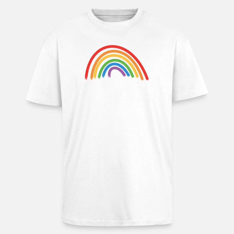 Rainbow Gift Idea - Unisex Oversized Heavyweight T-shirt - white