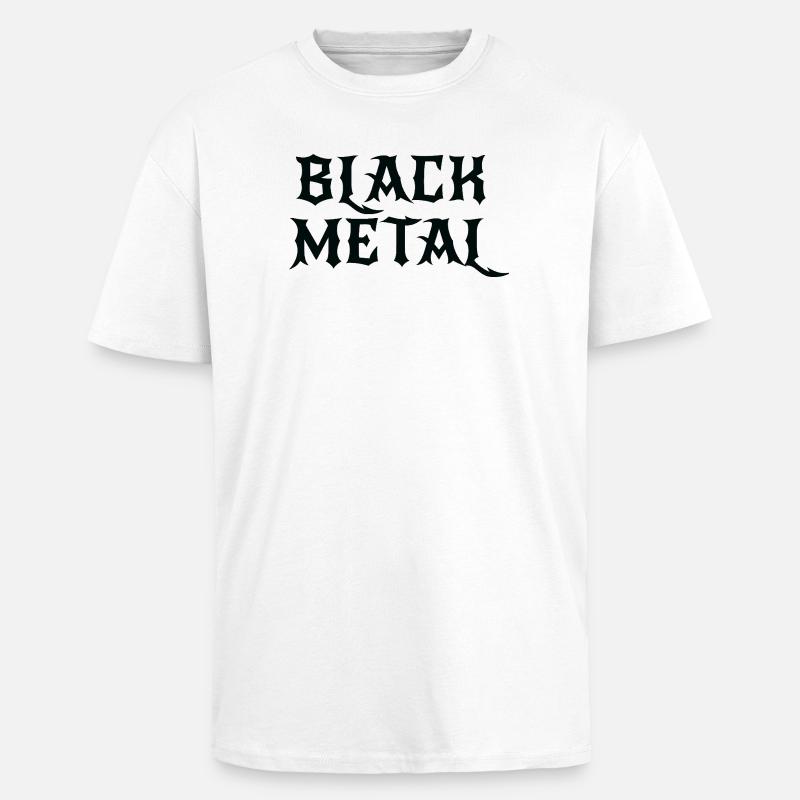 Conception du logo Black Metal - T-shirt unisexe oversize épais - blanc