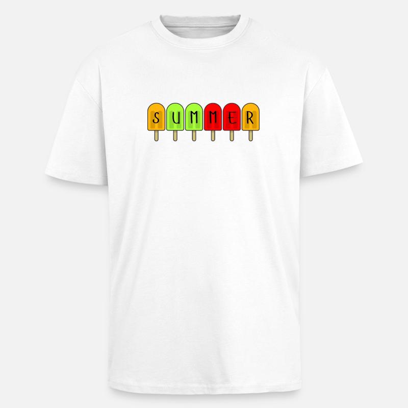 Hello Summer Popsicles - T-shirt unisexe oversize épais - blanc