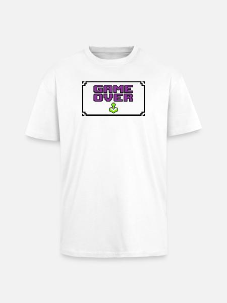 Game Over Pixel Rahmen - Oversized Heavyweight Unisex T-Shirt - Weiß