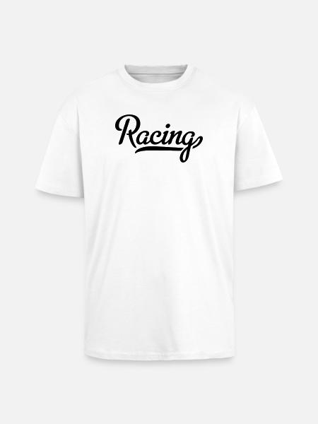 6061912 121984375 racing - Unisex Oversized Heavyweight T-shirt - white