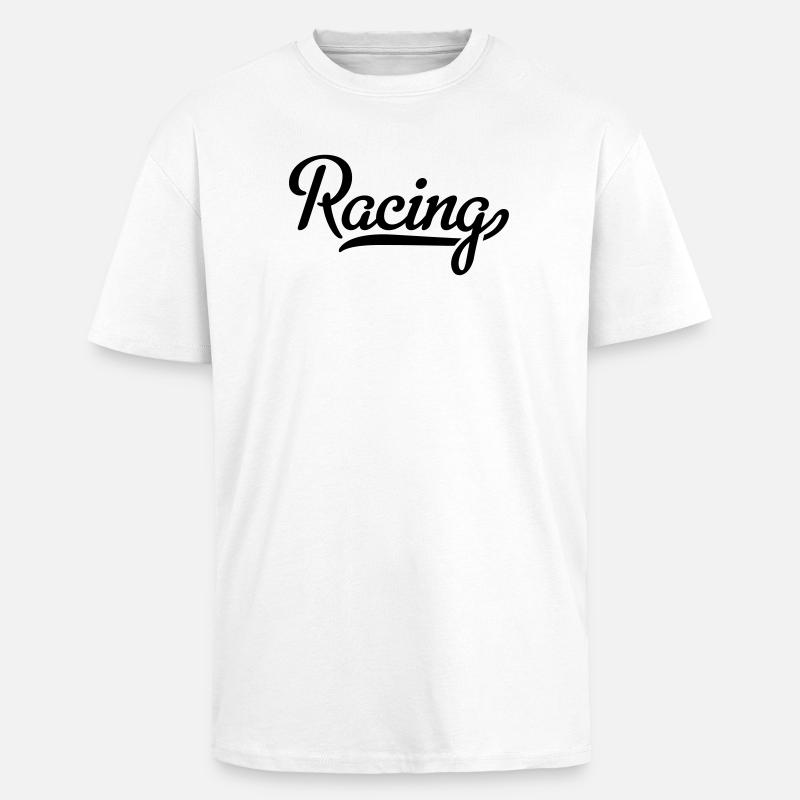 6061912 121984375 racing - T-shirt unisexe oversize épais - blanc