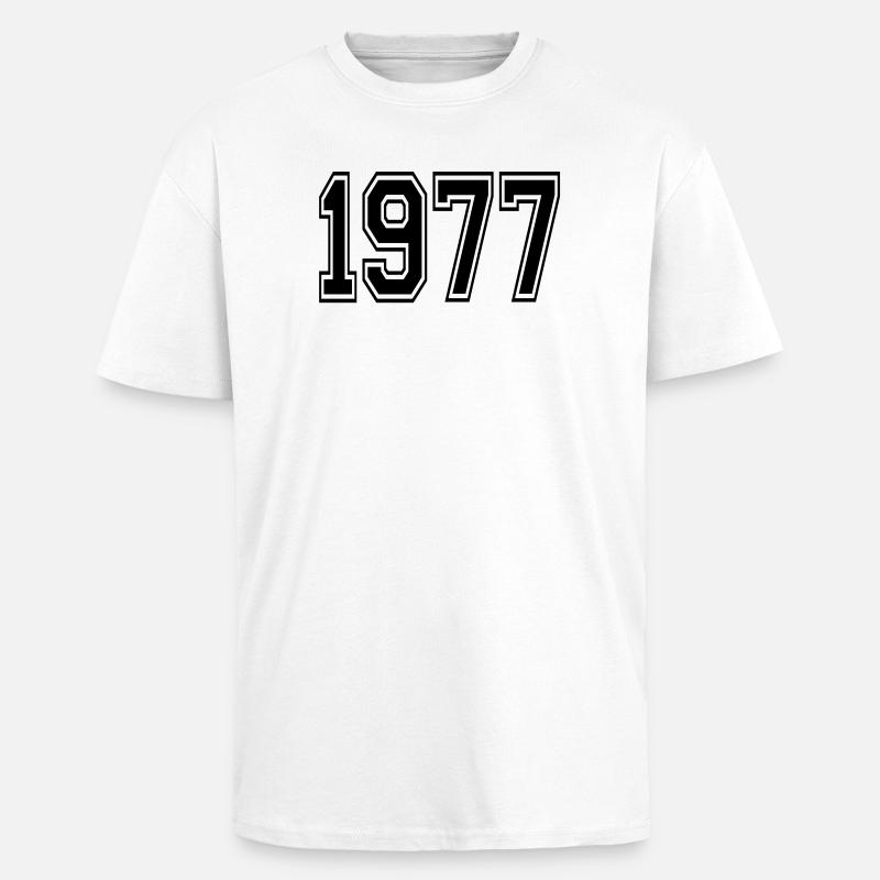 1977 - Oversized Heavyweight Unisex T-Shirt - Weiß