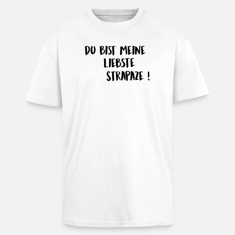 Strapaze - Oversized Heavyweight Unisex T-Shirt - Weiß