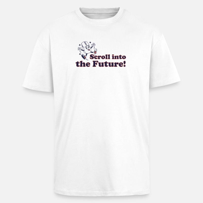 Scroll into the future! - Unisex Oversized Heavyweight T-shirt - white