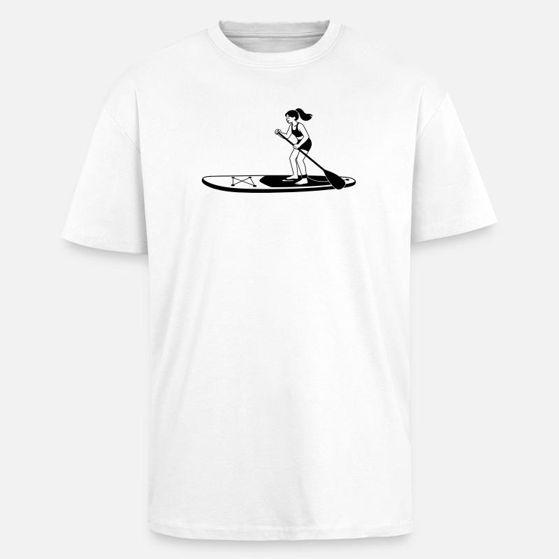 standup paddleboard - Unisex Oversized Heavyweight T-shirt - white