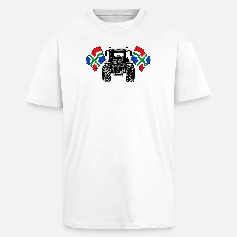 Groningen_Tractor_Pride - Oversized Heavyweight Unisex T-Shirt - Weiß
