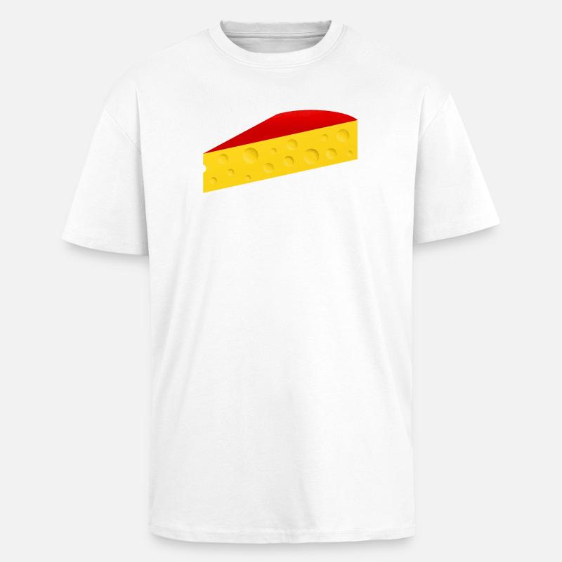 Käseecke mit roter Rinde - Oversized Heavyweight Unisex T-Shirt - Weiß