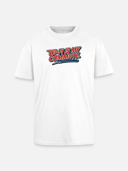 WLAN-Pendel, Hausaufgabe, Humor-Nerd, - Oversized Heavyweight Unisex T-Shirt - Weiß